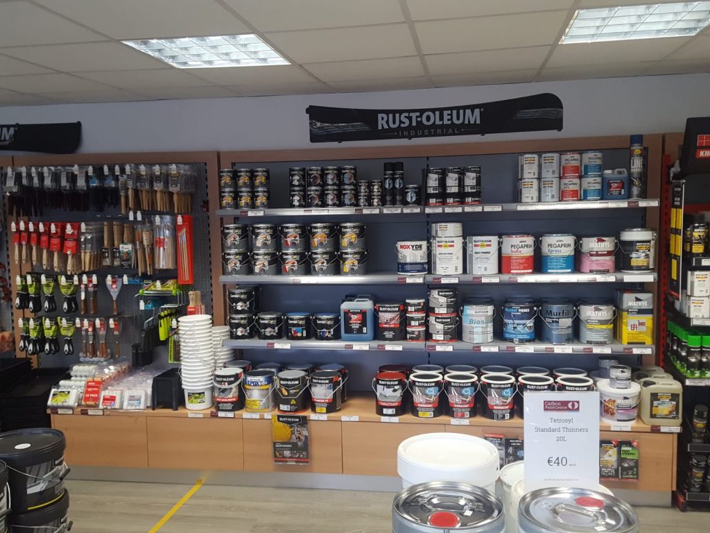 Interior of Carbon Paint Centre, May, 2020