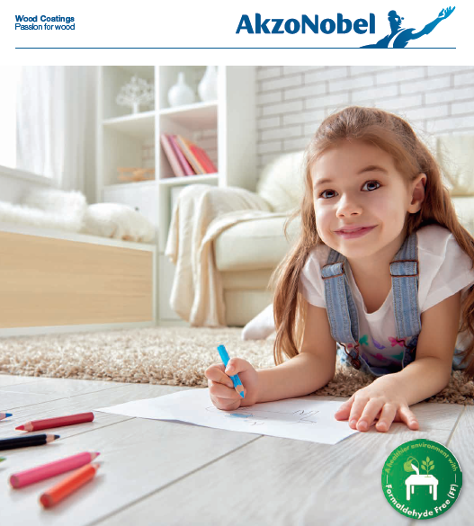 Sikkens formaldehyde free wood finishes - promo image of girl drawing a picture