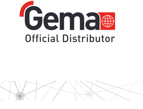 Promotional image featuring text: "GEMA Official Distribtor"GEMA