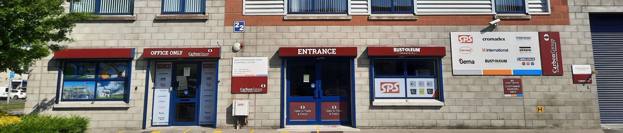 Carbon Paint Centre Dublin - exterior image for contact page