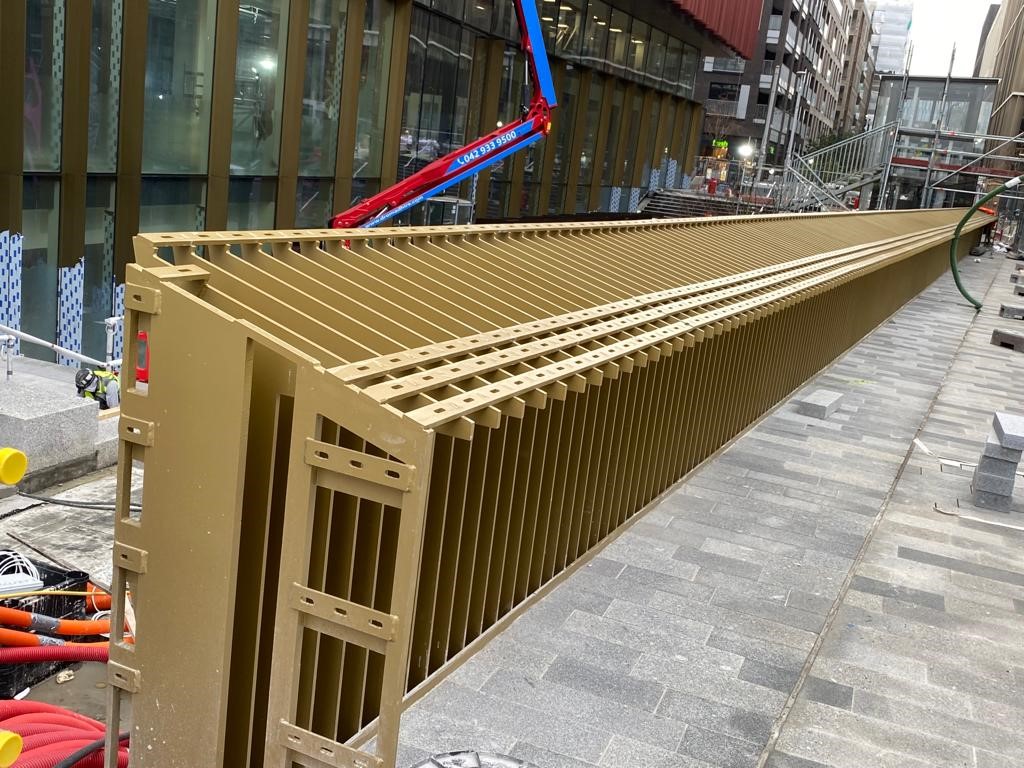 Cromadex from Carbon Paint Centre in use at Coopers Cross, North Docklands, Dublin.