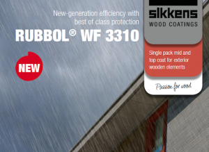 Single pack mid and top coat for exterior wooden elements.