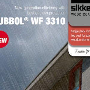 Single pack mid and top coat for exterior wooden elements.