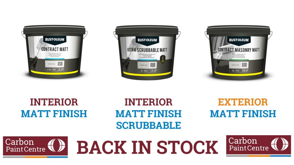 Interior and exterior white paint is back in stock - order online today