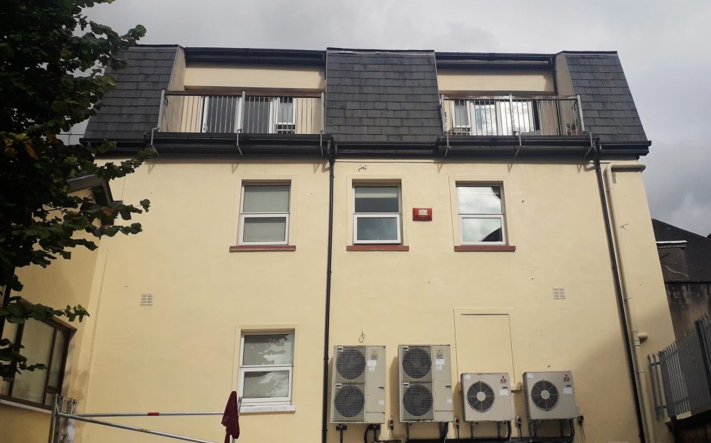 Rear of building - Leaders Menswear in Cork where Murfill was used as waterproofing