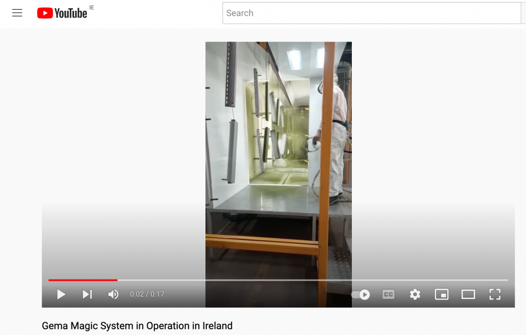 Screenshot of Gema video - process in action