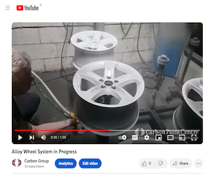 YouTube thumbnail: Alloy wheel system in action